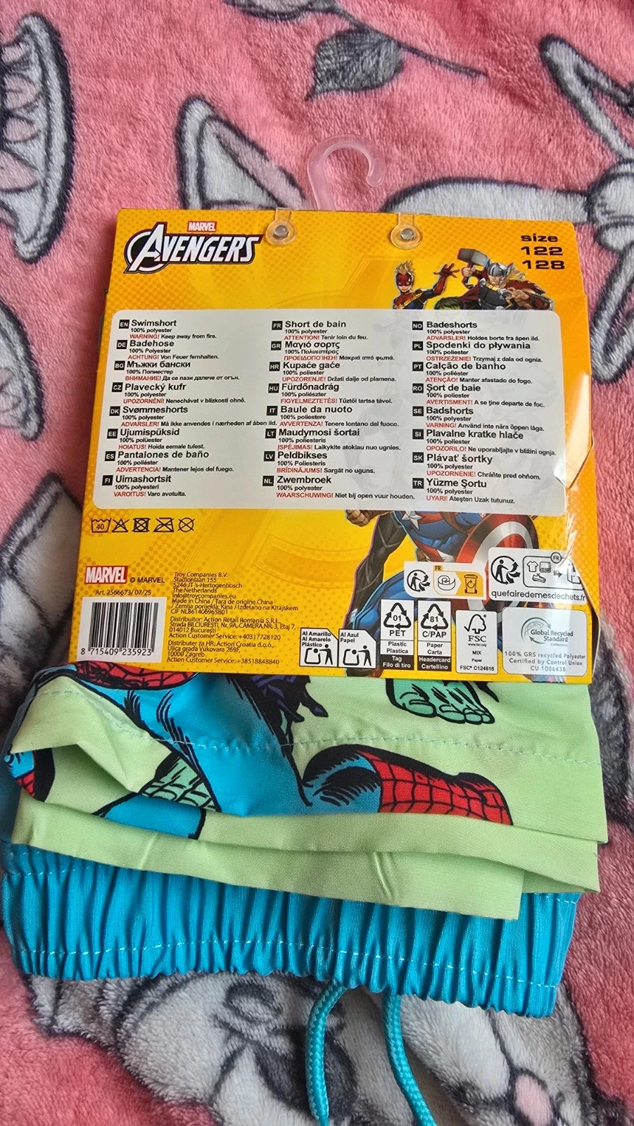Badshort Avengers maat 122-128cm nieuw – photo 2